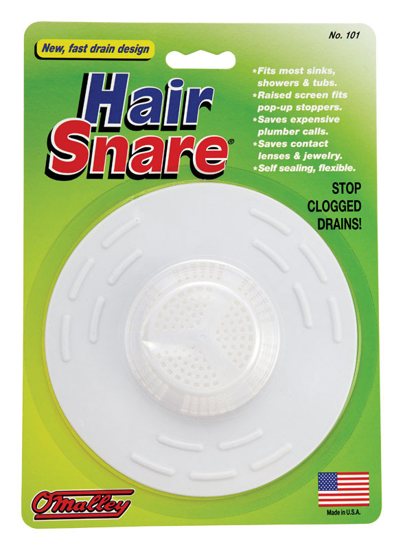 B & K - O'Malley Hair Snare 5 in. White Plastic Drain Stopper - Case of 6