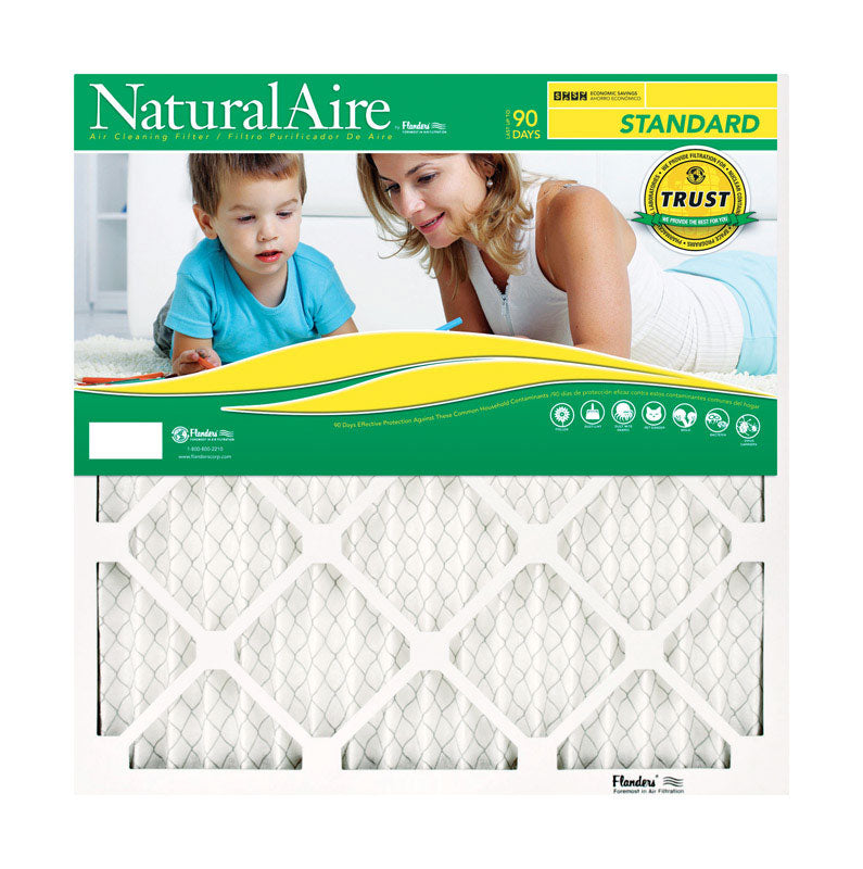 B & K - NaturalAire 16 in. W X 25 in. H X 1 in. D Synthetic 8 MERV Pleated Air Filter 1 pk - Case of 12