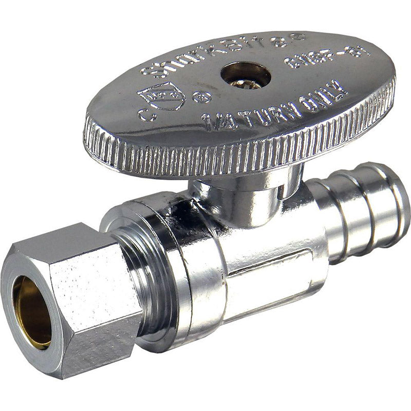 SHARKBITE - SharkBite 1/2 in. Crimp X 3/8 in. PEX Brass Straight Valve