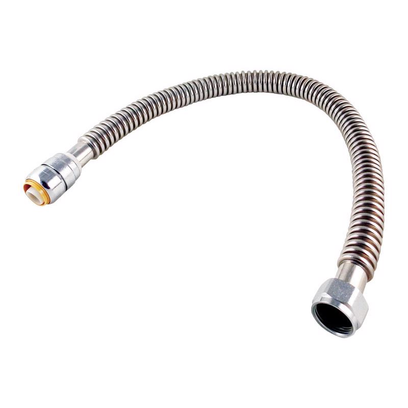 SHARKBITE - SharkBite 3/4 in. Push Fit X 3/4 in. D FIP 18 in. Stainless Steel Water Heater Supply Connector