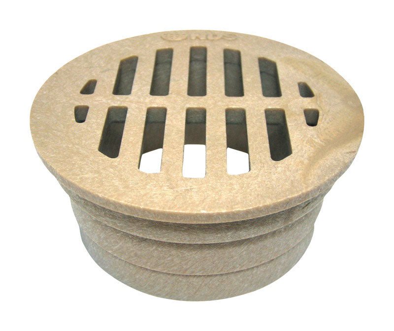 B & K - NDS 3 in. Sand Round Polypropylene Drain Grate