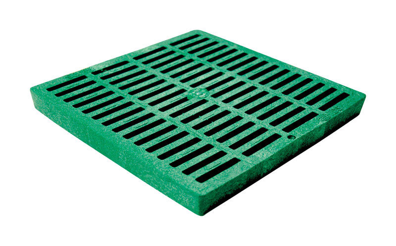 B & K - NDS 12 in. Green Square Polyethylene Drain Grate