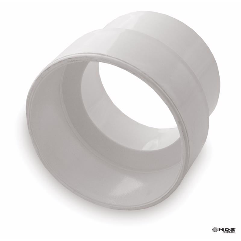 PLASTIC TRENDS - NDS Schedule 35 4 in. Hub each X 3 in. D Hub PVC Reducing Coupling 1 pk [3P12]