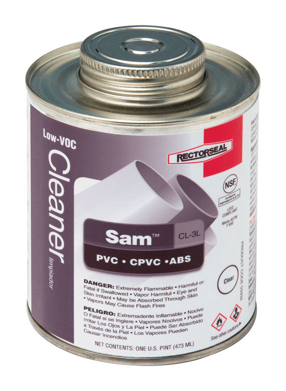 KEENEY MANUFACTURING - Rectorseal Sam Clear Cleaner For ABS/CPVC/PVC 16 oz