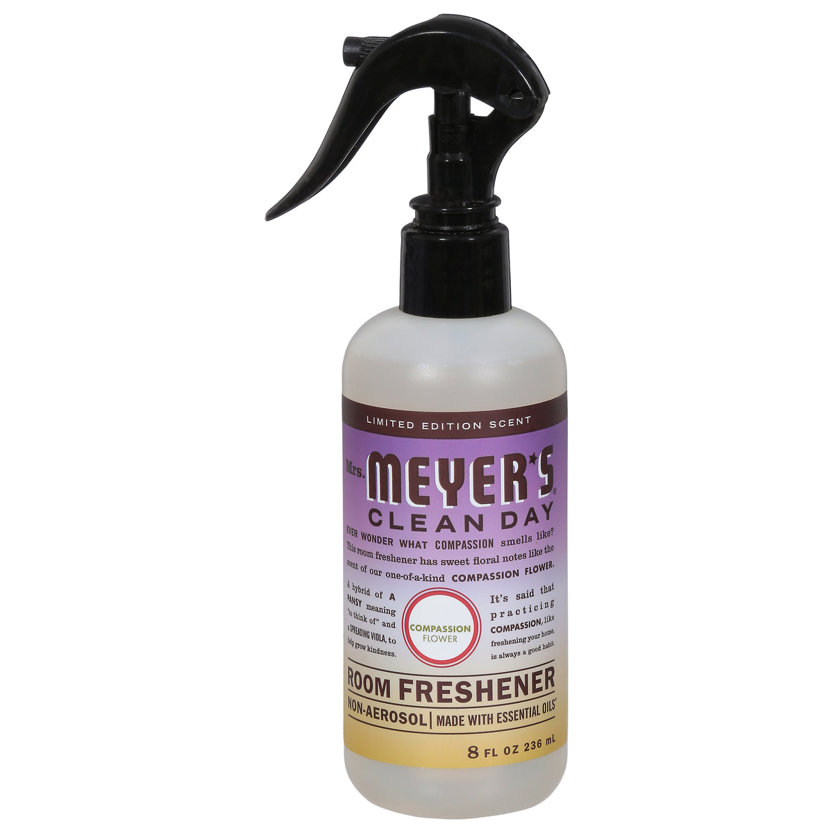 Mrs. Meyer's Clean Day Non-Aerosol Compassion Flower Room Freshner 8 fl oz - Case of 6