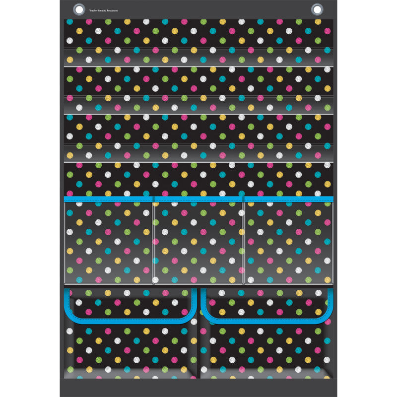 TEACHER CREATED RESOURCES - Chalkboard Brights Place Value Pocket Chart