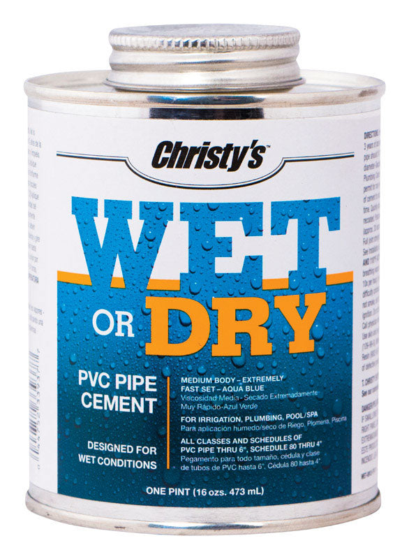 KEENEY MANUFACTURING - Christy's Wet or Dry Blue Cement For PVC 16 oz