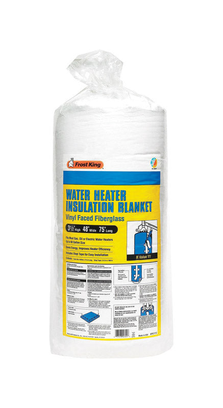 FROST KING - Frost King 48 in. X 75 in. L Fiberglass/Vinyl Water Heater Insulation [SP57/11C]