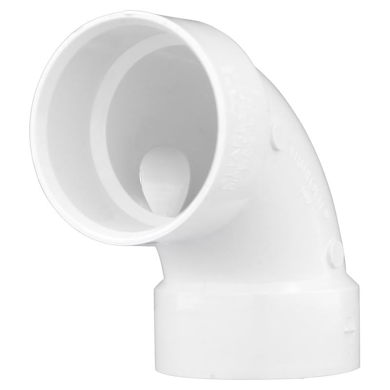 CHARLOTTE PIPE - Charlotte Pipe Schedule 40 3 in. Hub X 3 in. D Hub PVC 90 Degree Elbow 1 pk