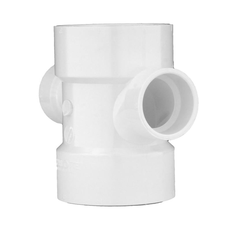 CHARLOTTE PIPE - Charlotte Pipe Schedule 40 3 in. Hub X 3 in. D Hub PVC Sanitary Tee 1 pk [PVC004290800]