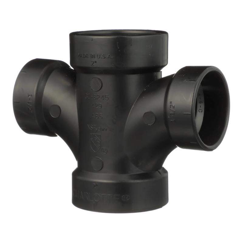 CHARLOTTE PIPE - Charlotte Pipe 1-1/2 in. Hub X 1-1/2 in. D Hub ABS Sanitary Tee [ABS004280600]