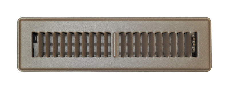TRUE AIRE - Tru Aire 2 in. H X 14 in. W 2-Way Powder Coat Brown Steel Floor Register