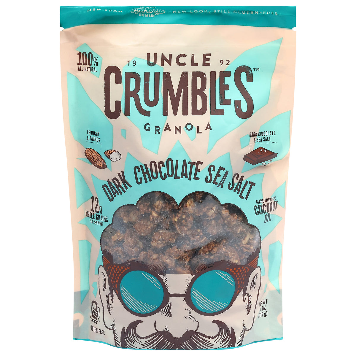 Uncle Crumbles Dark Chocolate Sea Salt Granola - 11oz - Case of 6