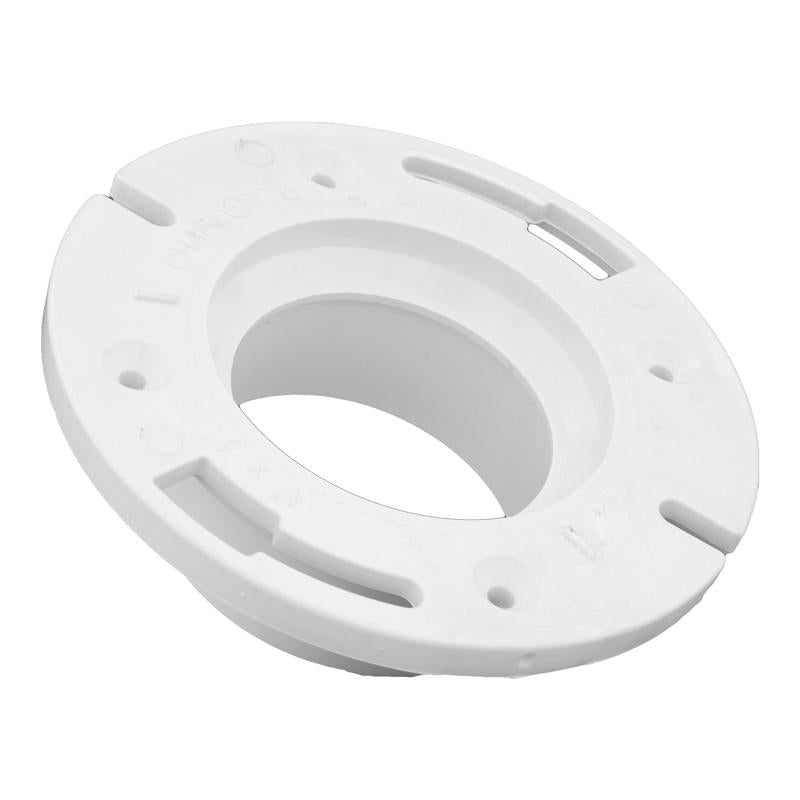 KEENEY MANUFACTURING - Charlotte Pipe Schedule 40 4 in. Hub X 3 in. D Hub PVC 7 in. Closet Flange 1 pk