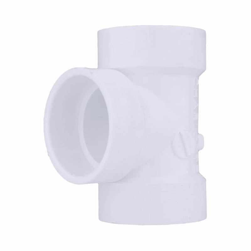KEENEY MANUFACTURING - Charlotte Pipe Schedule 40 3 in. Hub X 3 in. D Hub PVC Vent Tee 1 pk [PVC 00441  0600]
