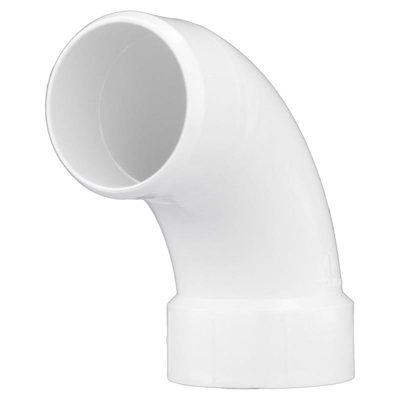 KEENEY MANUFACTURING - Charlotte Pipe Schedule 40 1-1/2 in. Spigot X 1-1/2 in. D Hub PVC 90 Degree Elbow 1 pk
