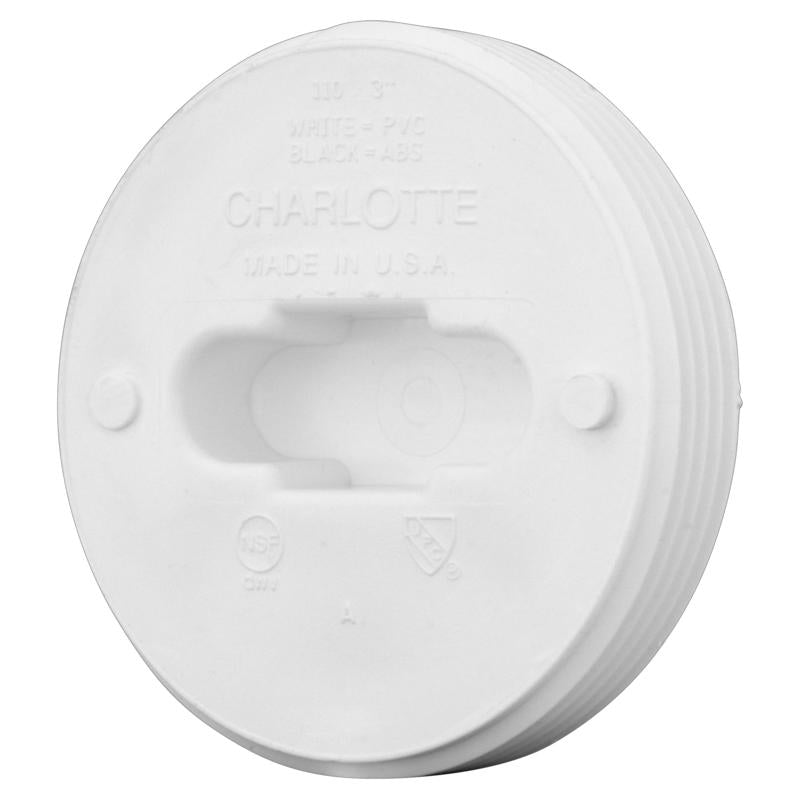 KEENEY MANUFACTURING - Charlotte Pipe Schedule 40 2 in. MPT X 2 in. D Hub PVC Clean-Out Plug 1 pk