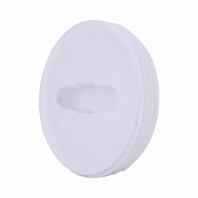 KEENEY MANUFACTURING - Charlotte Pipe Schedule 40 3 in. MPT X 3 in. D Hub PVC 3-1/2 in. Clean-Out Plug 1 pk