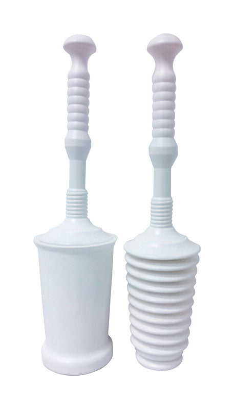 KEENEY MANUFACTURING - Master Plunger Toilet Plunger with Holder 18-1/2 in. L X 3 in. D