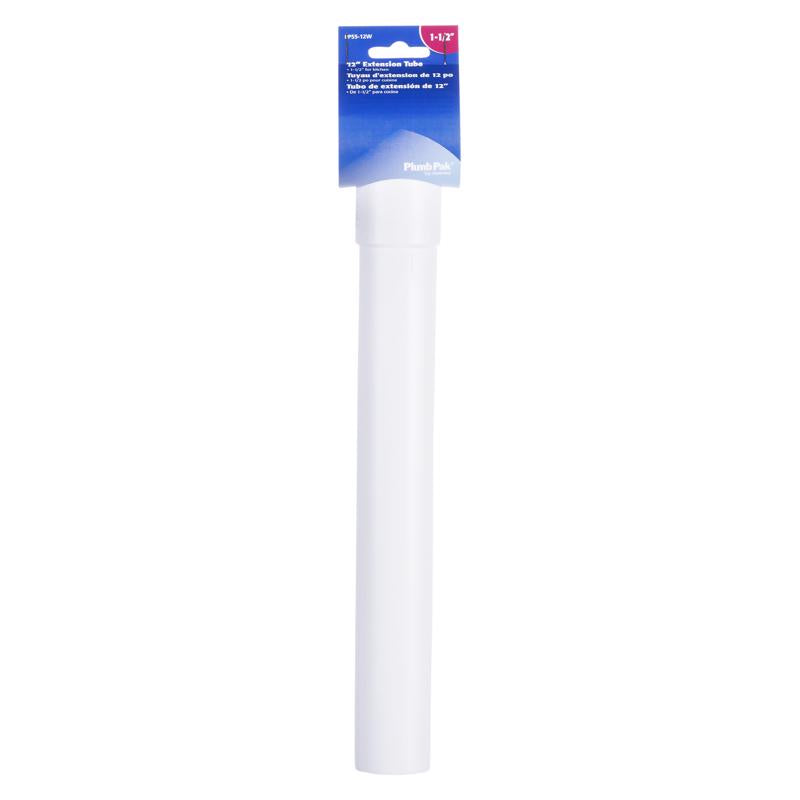 PLUMB PAK - Plumb Pak 1-1/2 in. D X 12 in. L Plastic Extension Tube [PP55-12W]
