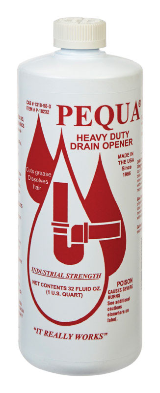 KEENEY MANUFACTURING - Pequa Liquid Professional Strength Drain Cleaner 32 oz - Case of 12