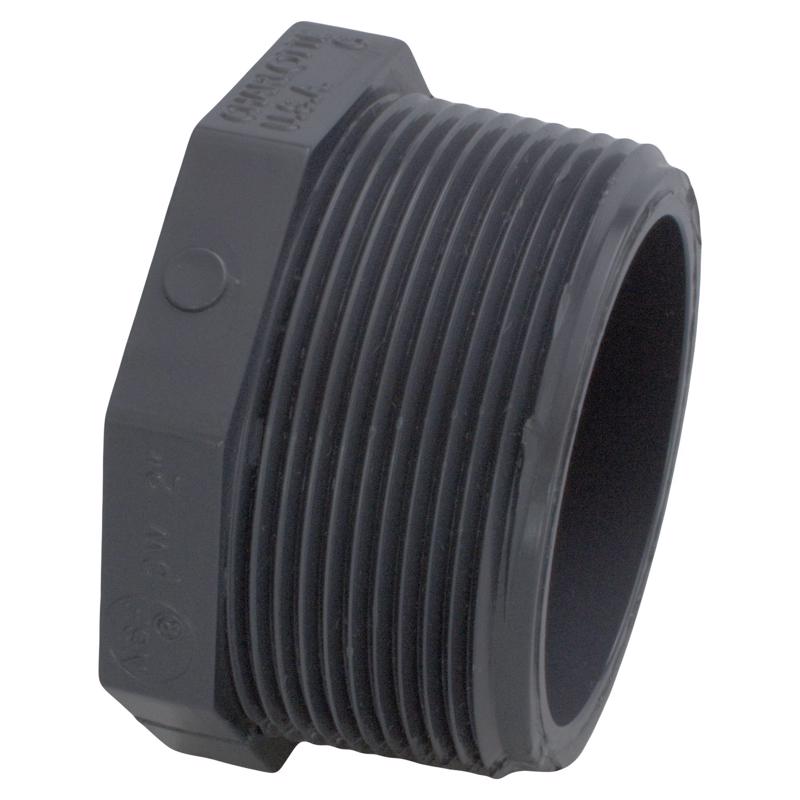 KEENEY MANUFACTURING - Charlotte Pipe Schedule 80 1-1/2 in. MPT X 1-1/2 in. D MPT PVC Threaded Plug 1 pk