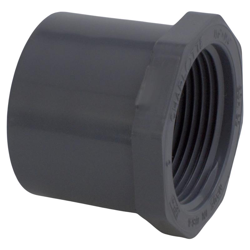 KEENEY MANUFACTURING - Charlotte Pipe Schedule 80 1-1/2 in. Spigot X 1-1/4 in. D FPT PVC Reducing Bushing 1 pk