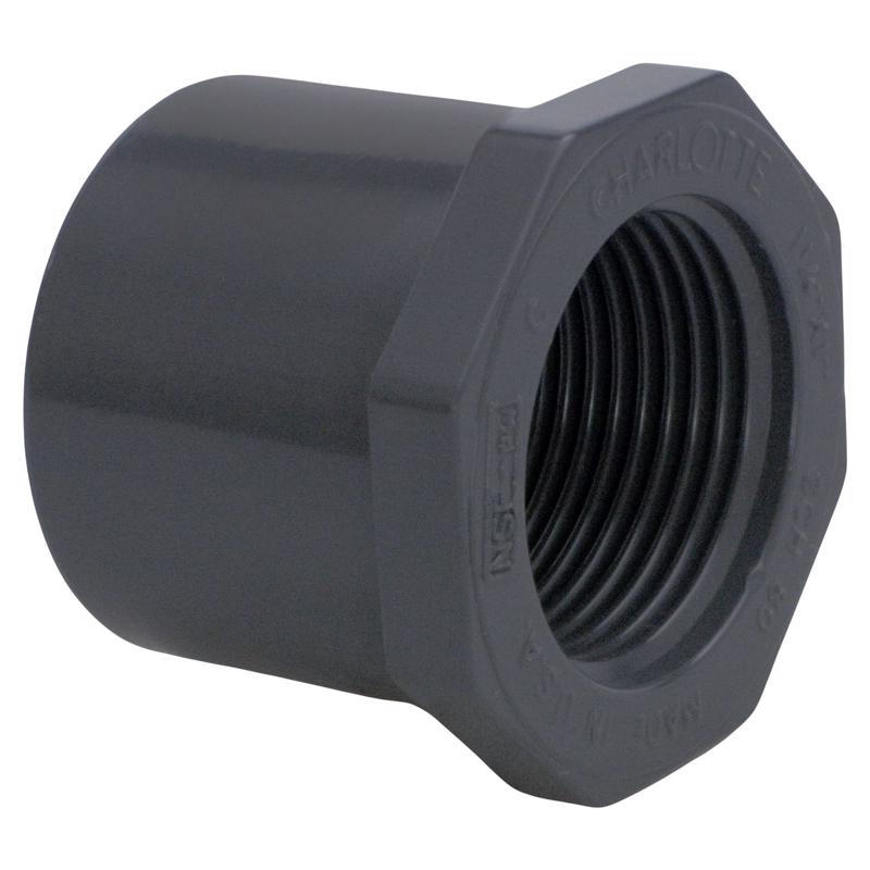 KEENEY MANUFACTURING - Charlotte Pipe Schedule 80 1-1/4 in. Spigot X 1 in. D FPT PVC Reducing Bushing 1 pk
