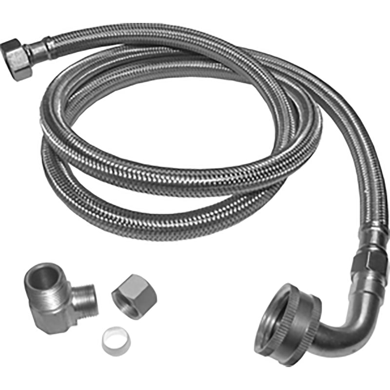 PLUMB PAK - Plumb Pak 3/8 in. Compression in. X 3/8 in. D MIP 60 ft. Stainless Steel Dishwasher Supply Line