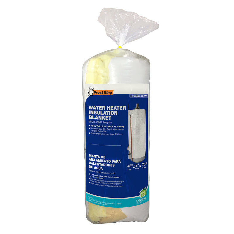 FROST KING - Frost King 48 in. X 75 in. L Fiberglass/Vinyl Water Heater Insulation [SP57/67]
