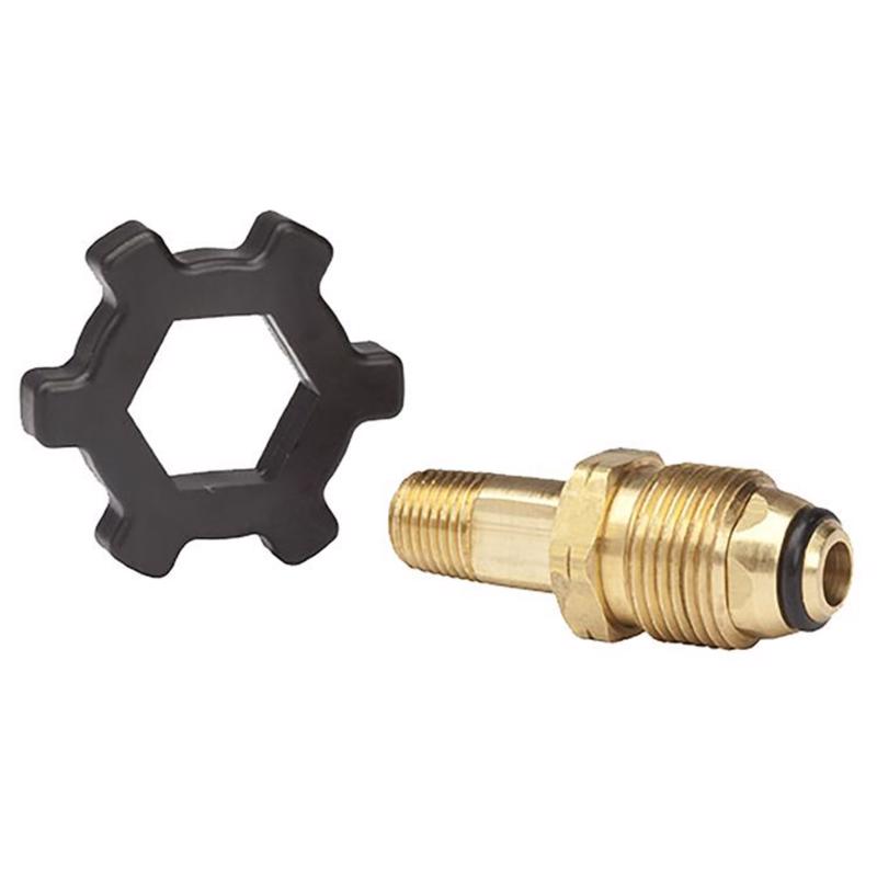 MR. HEATER - Mr. Heater 1/4 in. D Brass Male Pipe Thread x Full Flow Soft Nose P.O.L. Propane Fitting