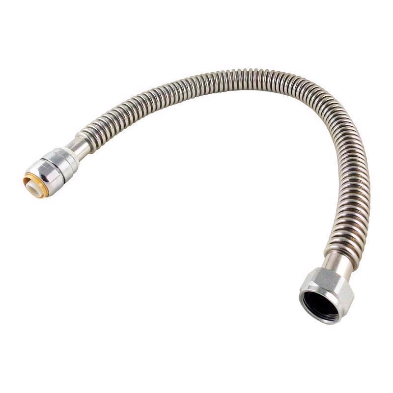 SHARKBITE - SharkBite 3/4 in. Push X 1 in. D FIP 24 in. Stainless Steel Water Softener Hose