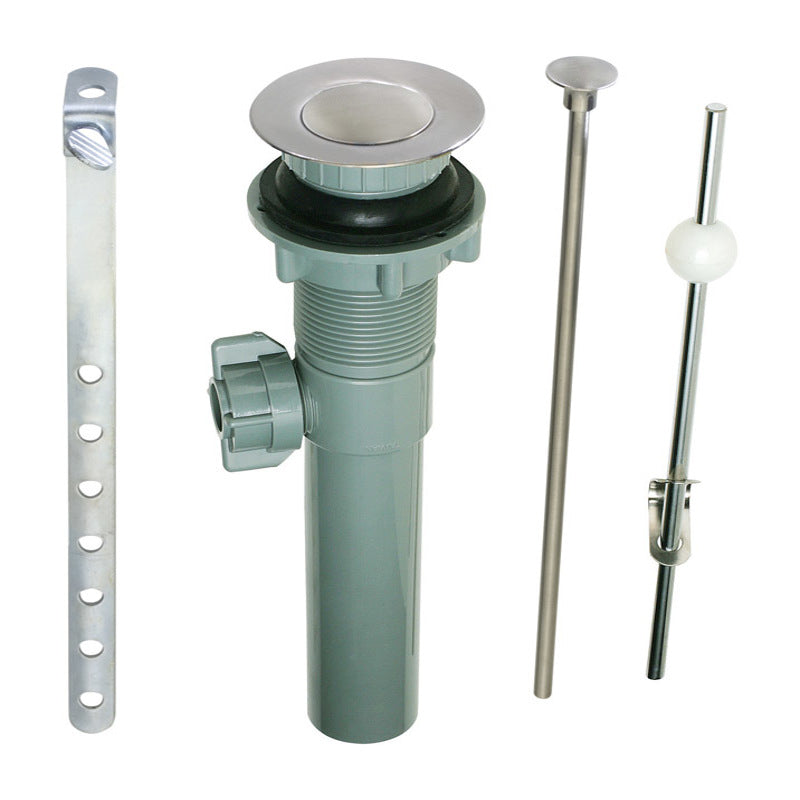 PLUMB PAK - Plumb Pak 1-1/4 in. D Brushed Nickel Plastic Pop-Up Lavatory Drain