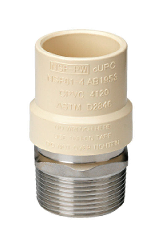 HOMEWERKS - Homewerks Schedule 40 1/2 in. Slip X 1/2 in. D MPT CPVC Adapter