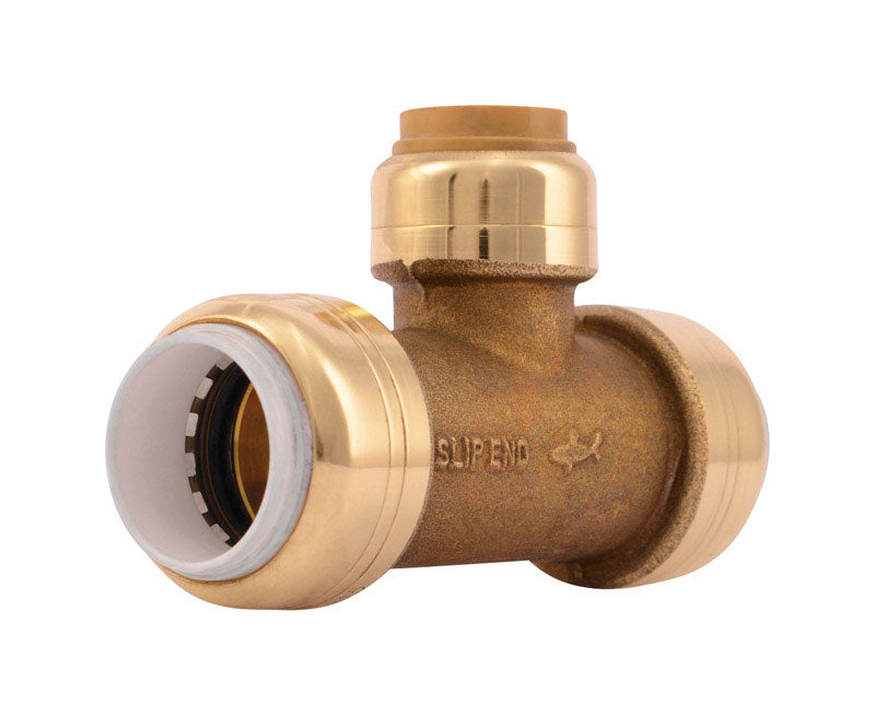 SHARKBITE - SharkBite Push to Connect 1/2 in. IPS X 1/2 in. D IPS Brass Slip Tee