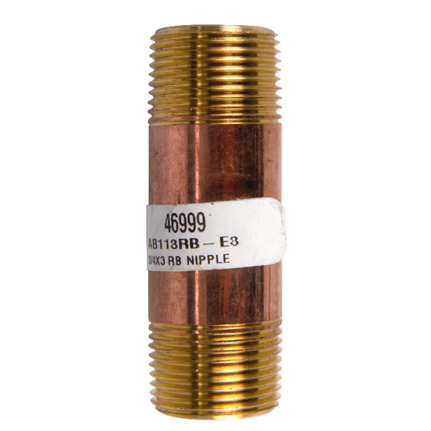 Anderson Metals 3/4 in. MPT in. X 3/4 in. D MPT Red Red Brass Nipple 3 in. L