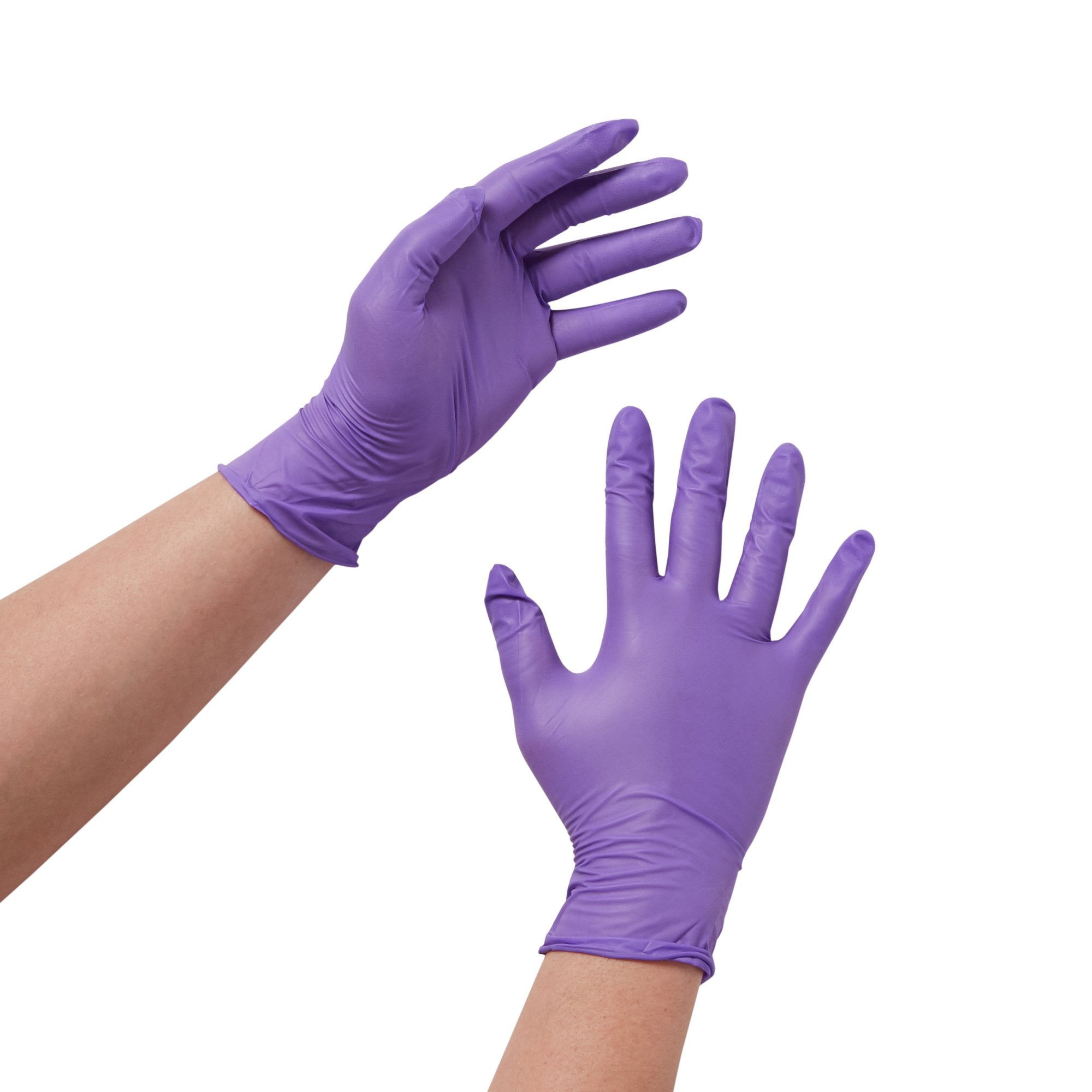 O&M Halyard Inc - Exam Glove Purple Nitrile® Medium NonSterile Nitrile Standard Cuff Length Textured Fingertips Purple Chemo Tested [100/BX]