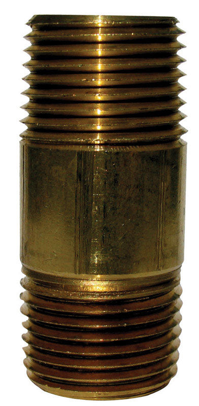 JMF COMPANY - JMF Company 1/4 in. MPT Red Brass Nipple 3-1/2 in. L - Case of 10