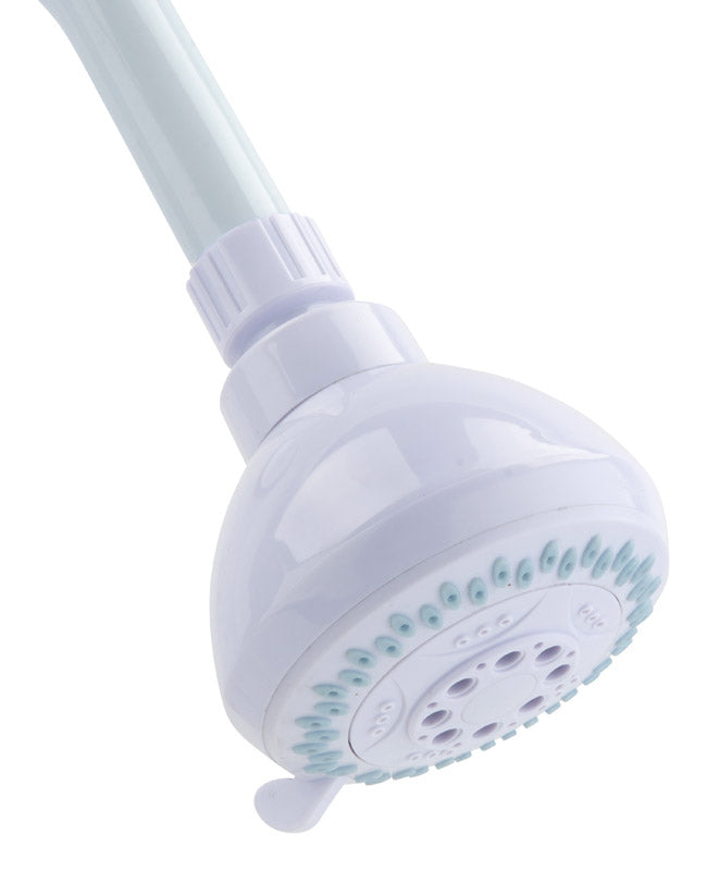 OAKBROOK - Oakbrook White PVC 3 settings Wallmount Showerhead 1.8 gpm