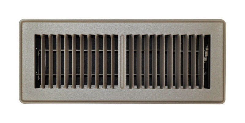 TRUE AIRE - Tru Aire 4 in. H X 14 in. W 2-Way Powder Coat Brown Steel Floor Register