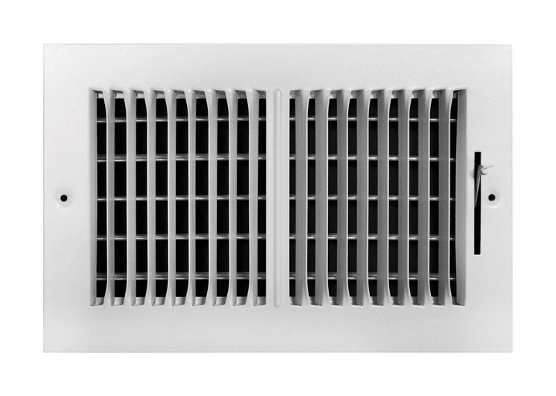 TRUE AIRE - Tru Aire 4 in. H X 10 in. W 2-Way Powder Coat White Steel Wall/Ceiling Register