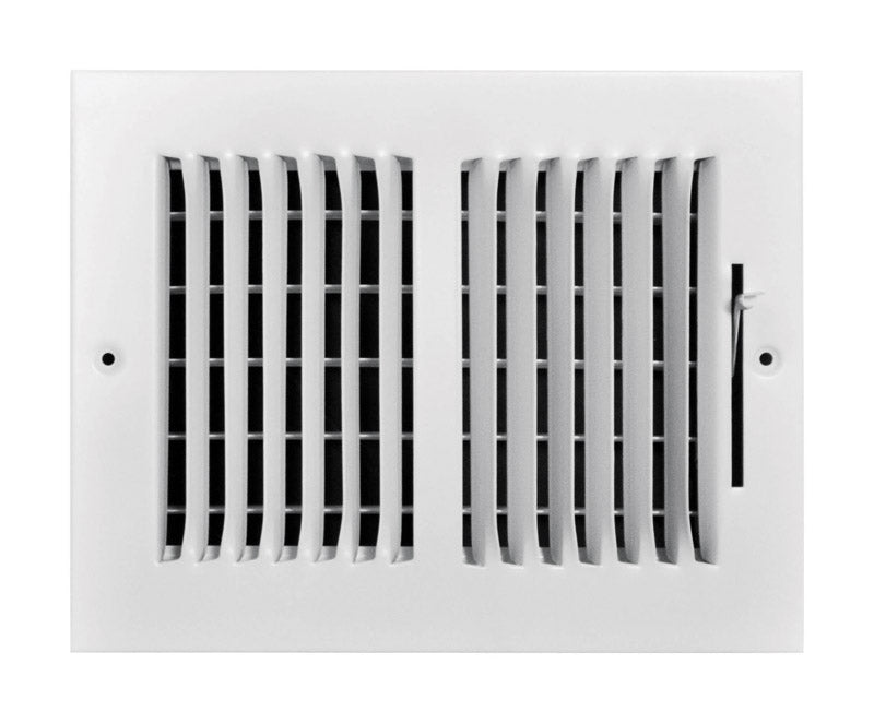 TRUE AIRE - Tru Aire 4 in. H X 8 in. W 2-Way Powder Coat White Steel Wall/Ceiling Register