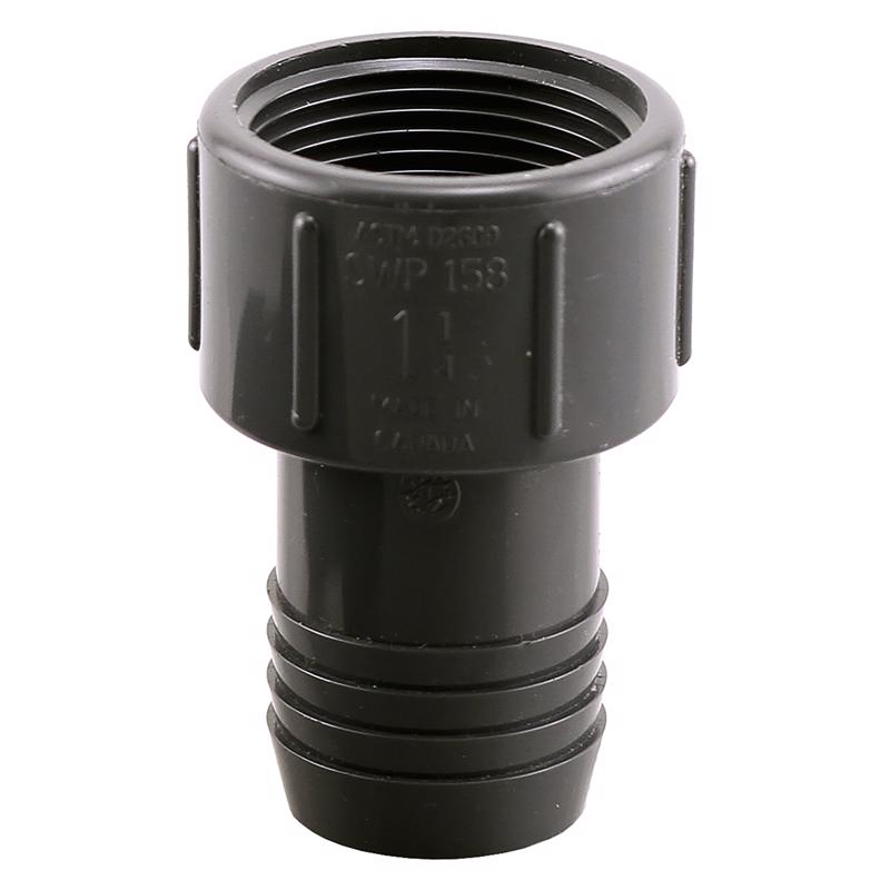 BOSHART INDUSTRIES - Boshart Industries 1-1/4 in. Insert in. X 1-1/4 in. D FPT Polypropylene Pipe Adapter 1 pk