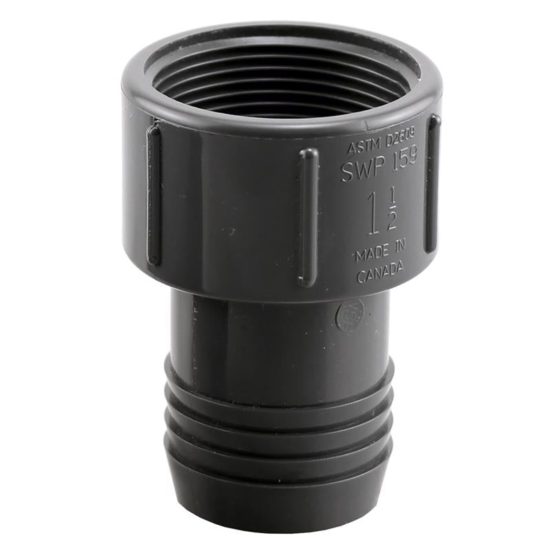 BOSHART INDUSTRIES - Boshart Industries Schedule 80 1-1/2 in. Insert in. X 1-1/2 in. D FPT Polypropylene Female Adapter 5