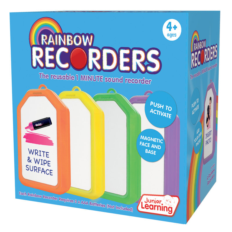 JUNIOR LEARNING - Magnetic Rainbow Recorders, Set of 4