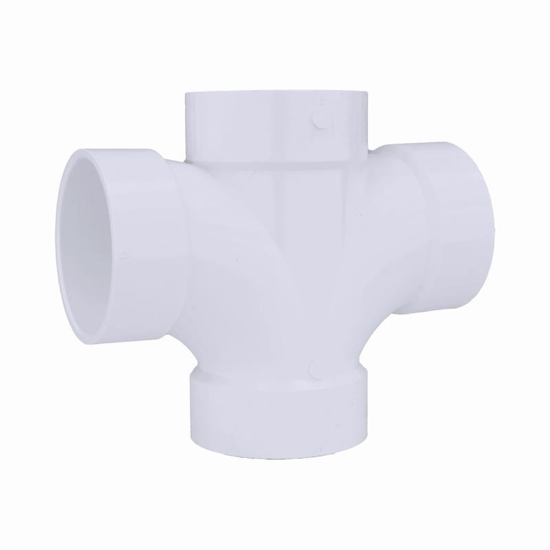 CHARLOTTE PIPE - Charlotte Pipe Schedule 40 4 in. Hub X 4 in. D Hub PVC Sanitary Tee 1 pk [PVC004281200]