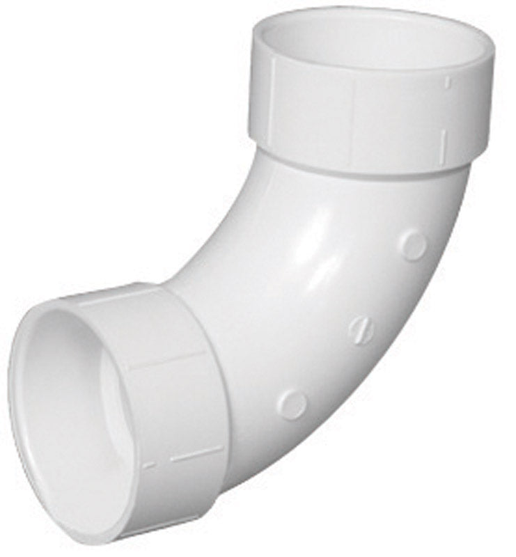 CHARLOTTE PIPE - Charlotte Pipe Schedule 40 4 in. Hub X 4 in. D Hub PVC Long Sweep Elbow 1 pk