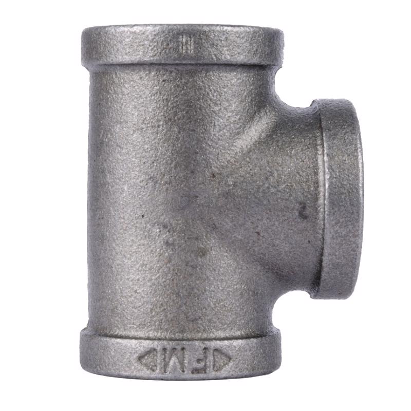 B & K - STZ Industries 1/2 in. FIP each X 1/2 in. D FIP 1/2 in. D FIP Black Malleable Iron Tee - Case of 5