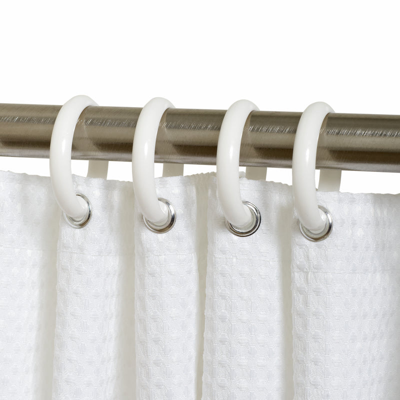 ZENNA HOME - Zenna Home White Plastic Shower Curtain Rings 12 pk