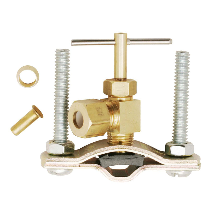 PLUMB PAK - Plumb Pak 1/4 in. Brass Saddle Valve [PP855-2LF]